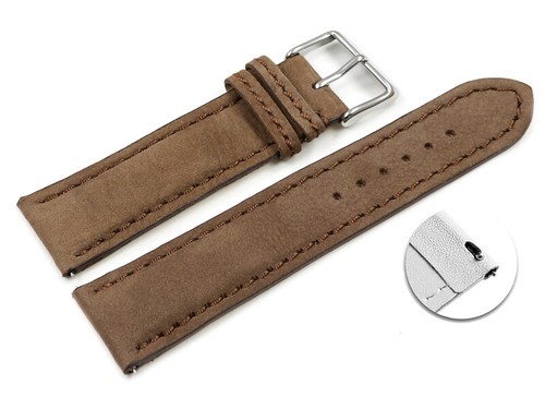 Bracelet montre marron cuir